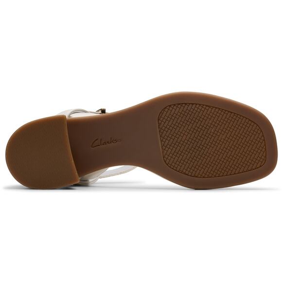 NWT Clarks Jaylan Ray Women's Sandals off White Leather : 9 B - Medium - Picture 3 of 7